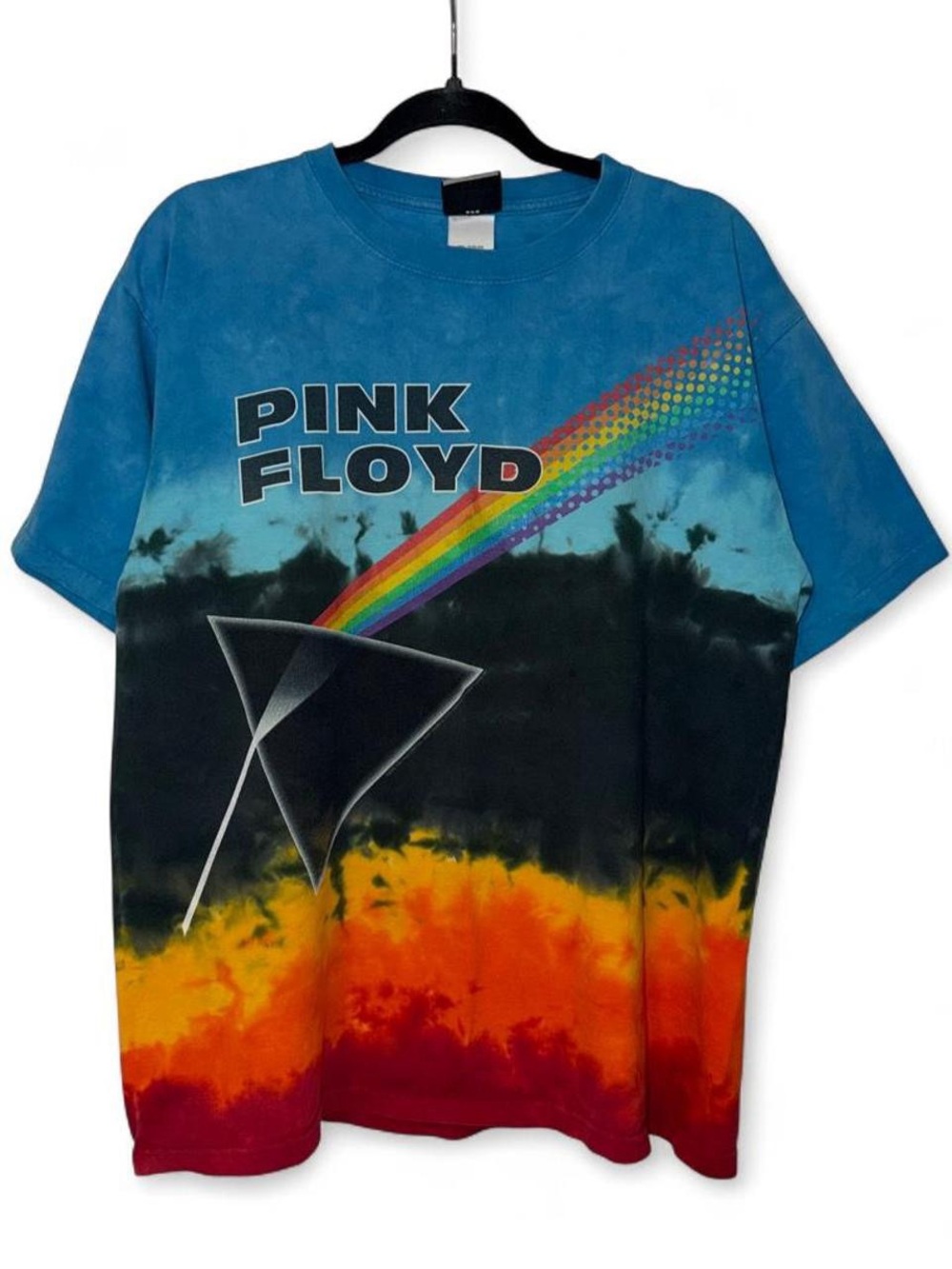 Liquid Blue Pink Floyd The Dark Side of the Moon T-Shirt size medium